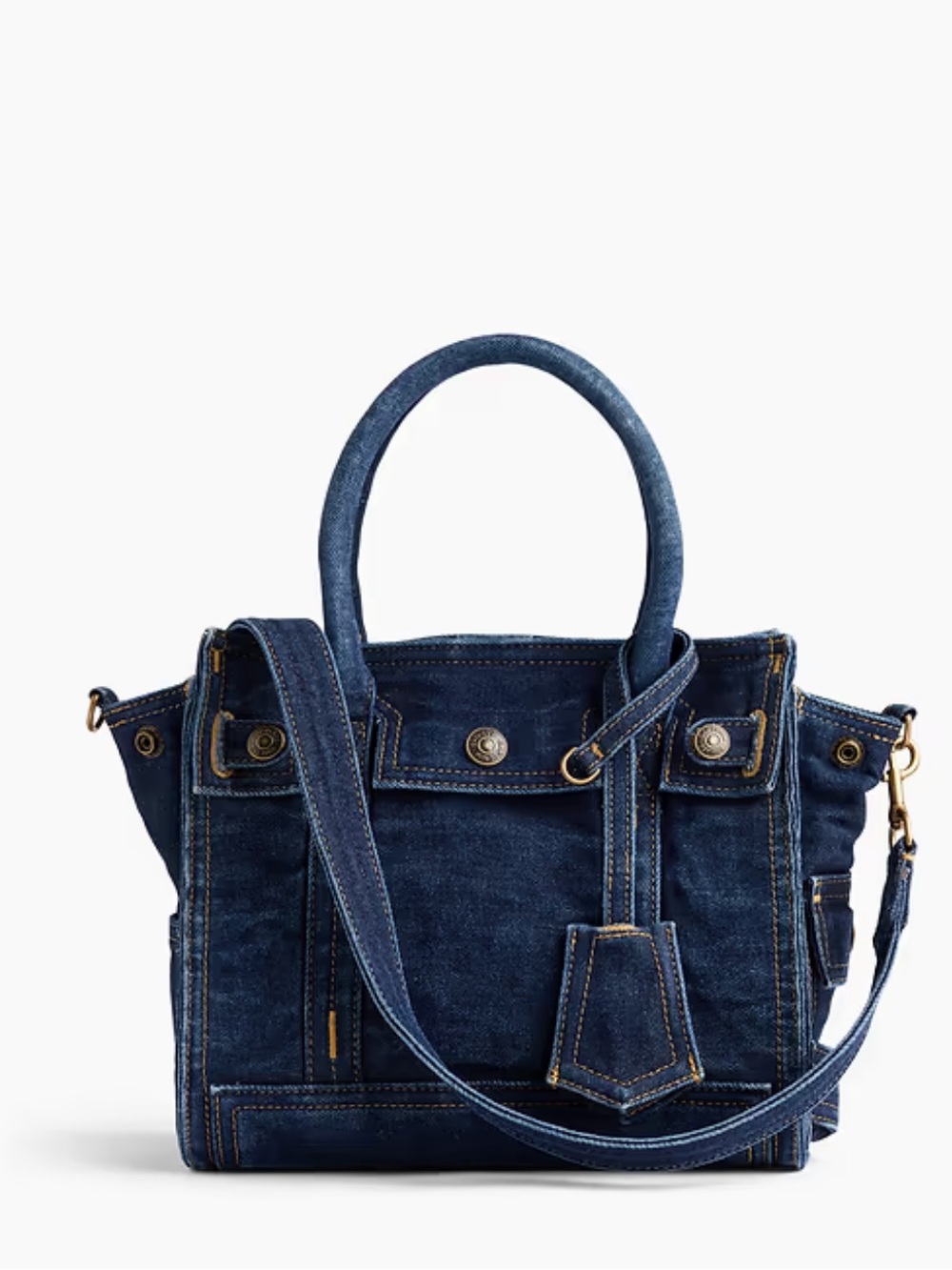 Gap small denim 5 pocket tote dark denim NEW